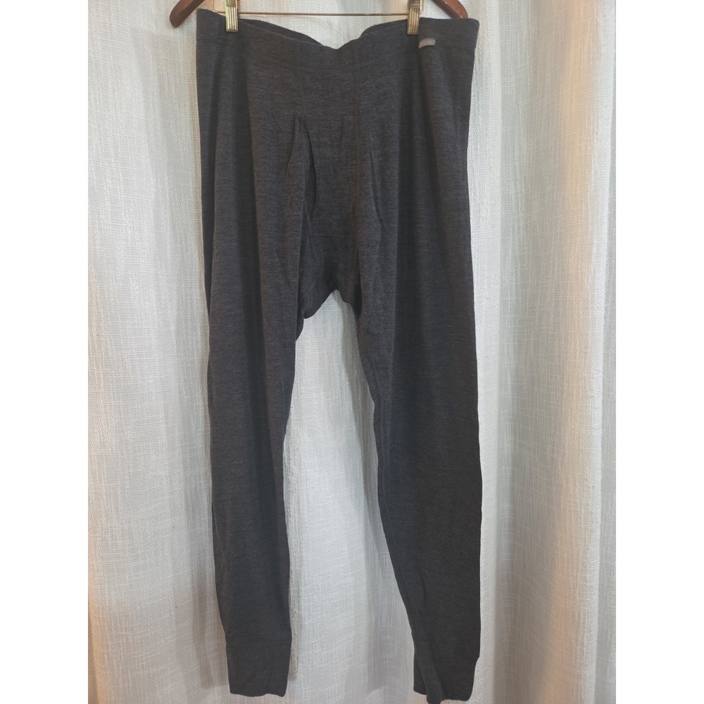 Meriwool Base Layers Long Johns Joggers Mens 2XL Gray 100% Wool Thermal